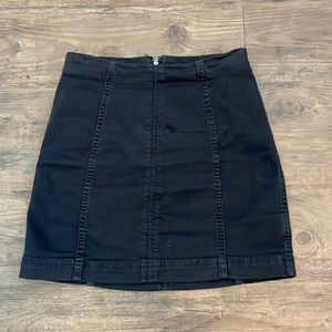 Free People ‘Modern Femme Denim Mini’ black skirt